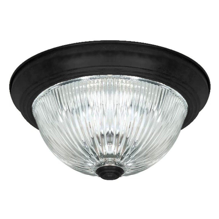 Canarm Madison 13in 2-Light Flush Mount | Matte Black | Hallway & Bedroom | 13 x 13 x 5.5 in | Model IFM213MBK-RGC