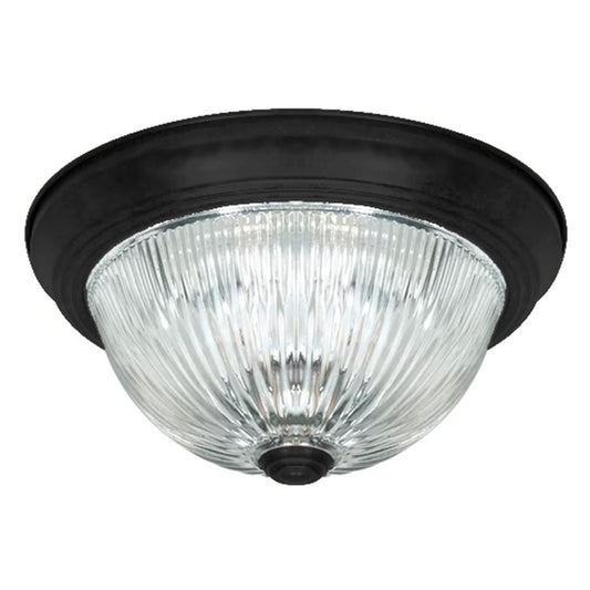 Canarm Madison 13in 2-Light Flush Mount | Matte Black | Hallway & Bedroom | 13 x 13 x 5.5 in | Model IFM213MBK-RGC