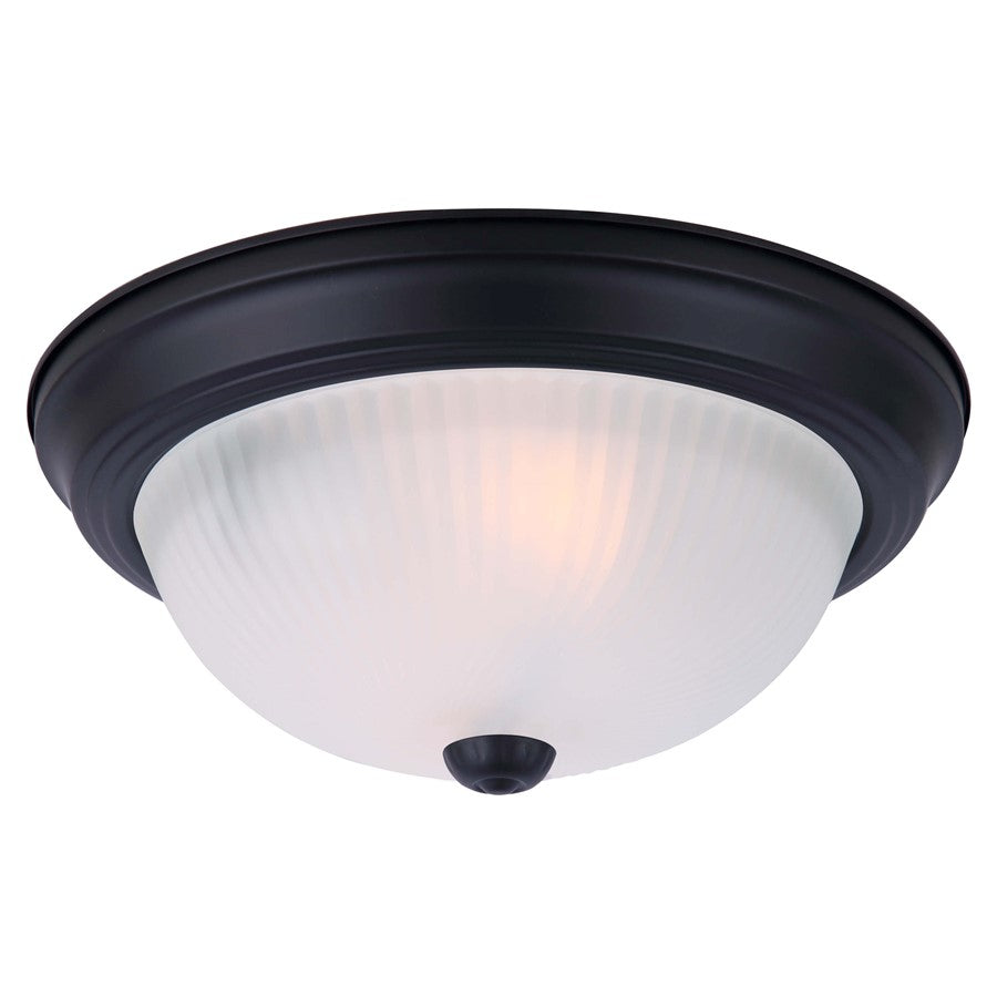 Canarm Madison 13in 2-Light Flush Mount | Matte Black | Hallway & Bedroom | 13 x 13 x 5.5 in | Model IFM213MBK-RGF