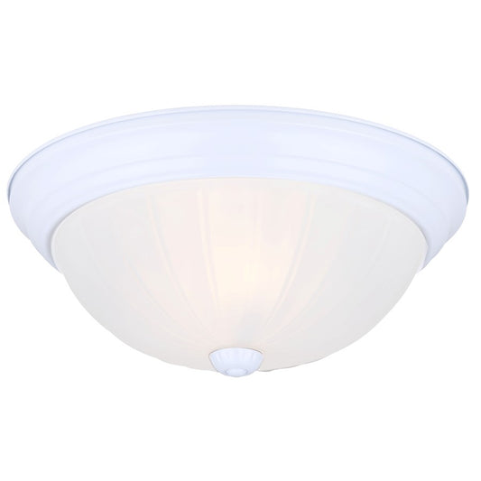 Canarm Madison 19in 2-Light Flush Mount | Brushed Pewter Metal and Frosted Glass | Hallway, Bedroom & Kitchen Ceiling Light | Model IFM31111N