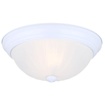 Canarm Madison 13in 2-Light Flush Mount | Traditional White and Frosted Glass | Hallway & Bedroom Ceiling Light | 13 x 13 x 5.5 in | Model IFM31311N