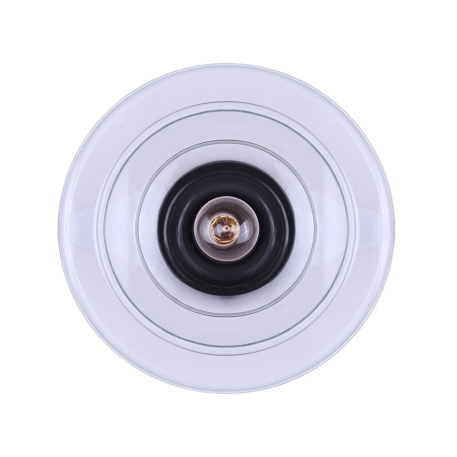 Canarm Chicago 12.5in 1-Light Flush Mount | Oil Rubbed Bronze and Clear Glass | Hallway & Bedroom Closet | 12.5 x 9.25 in | Model IFM459B13ORB