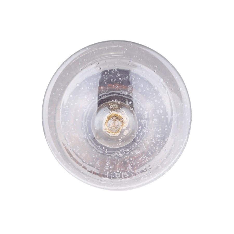 Canarm Boku 8in 1-Light Flush Mount | Warm Oil Rubbed Bronze and Seeded Glass | Hallway & Closet Ceiling Light | 8 x 8 x 9.25 in | Model IFM623A08ORB