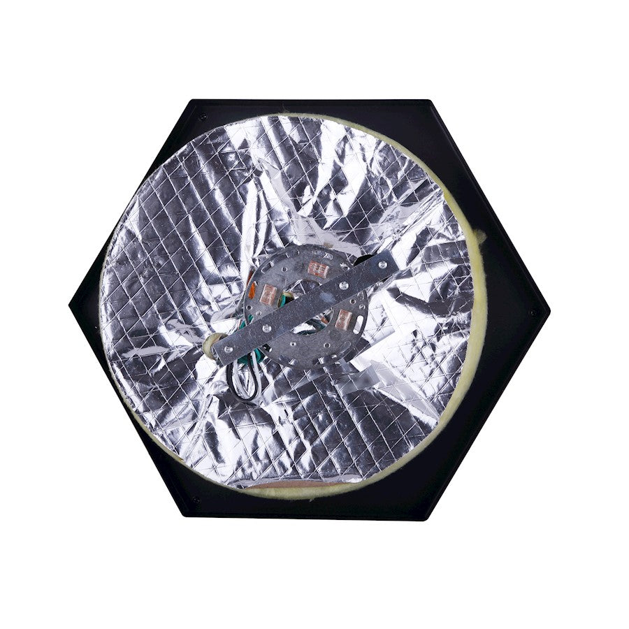 Canarm Greer 15in 3-Light Flush Mount | Matte Black & Brushed Nickel | Bedroom & Hallway | 15 x 13 x 7 in | Model IFM676A15BKN