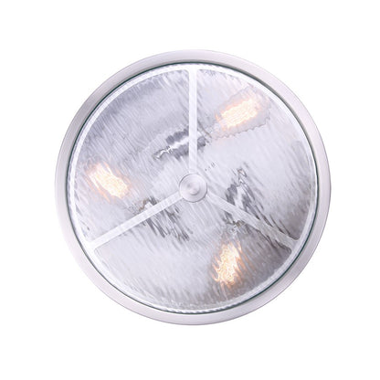 Canarm Cala 16in 3-Light Flush Mount | Brushed Nickel & Watermark Glass | Bedroom & Hallway | 16 x 15 x 7 in | Model IFM677A15BN