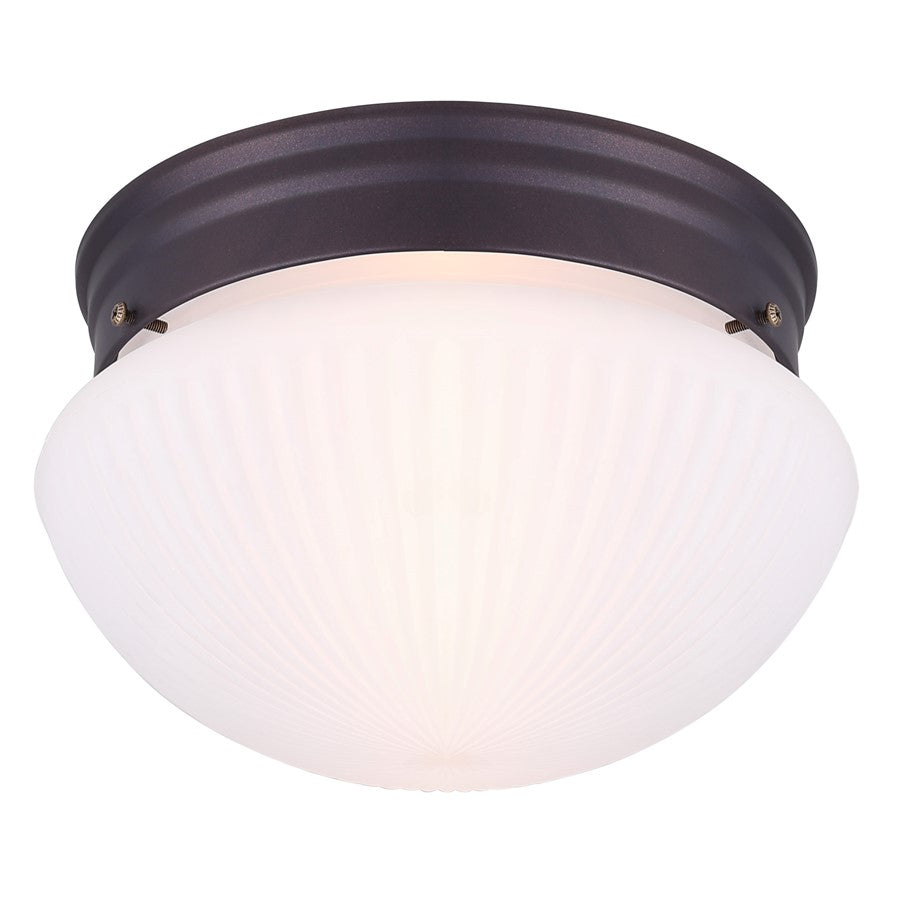 Canarm Madison 9in 1-Light Flush Mount | Nautical Oil Rubbed Bronze Metal | Hallway & Entryway | 9 x 9 x 6 in | Model IFM71013