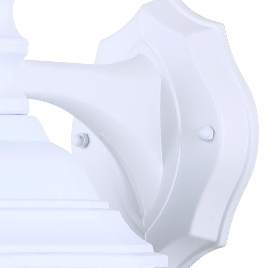 Canarm Madison 12in 1-Light Outdoor Lantern | White Metal and Clear Beveled Glass | Entryway & Patio Wall Light | Model IOL1211