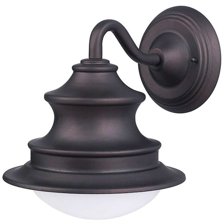 Canarm Wharf 10in 1-Light Outdoor Downlight | Oil Rubbed Bronze Aluminum and Clear Glass | Entryway & Patio Wall Light | Model IOL122ORB
