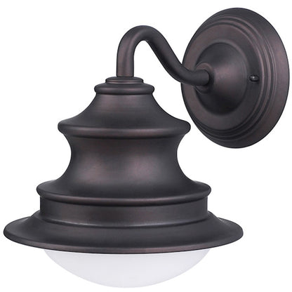 Canarm Wharf 10in 1-Light Outdoor Downlight | Oil Rubbed Bronze Aluminum and Clear Glass | Entryway & Patio Wall Light | Model IOL122ORB