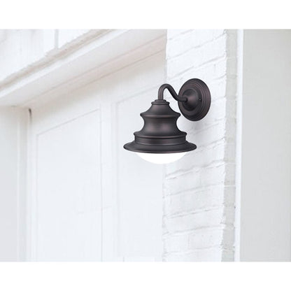 Canarm Wharf 10in 1-Light Outdoor Downlight | Oil Rubbed Bronze Aluminum and Clear Glass | Entryway & Patio Wall Light | Model IOL122ORB