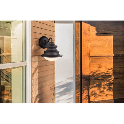 Canarm Wharf 10in 1-Light Outdoor Downlight | Oil Rubbed Bronze Aluminum and Clear Glass | Entryway & Patio Wall Light | Model IOL122ORB