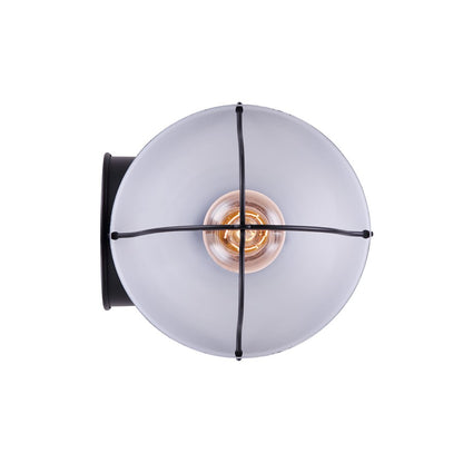 Canarm Madison 6in 1-Light Outdoor Lantern | Industrial Matte Black and Clear Glass | Porch & Garage Wall Light | Model IOL143TBK-C