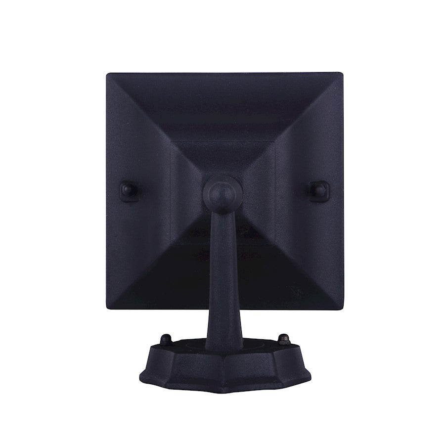 Canarm Fieldhouse 11in 1-Light Outdoor Wall Light Twinpack | Black Steel and Seeded Glass | Porch & Entryway | 6.25 x 7.75 x 11 in | Model IOL183TBK-C