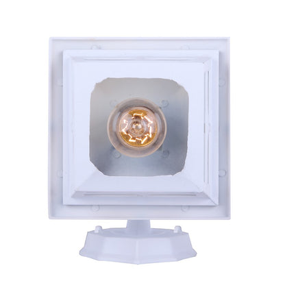 Canarm Fieldhouse 6in 1-Light Outdoor Wall Sconce | White Steel and Seeded Glass | Porch & Entryway | 6.25 x 7.75 x 11 in | Model IOL183TWH-C