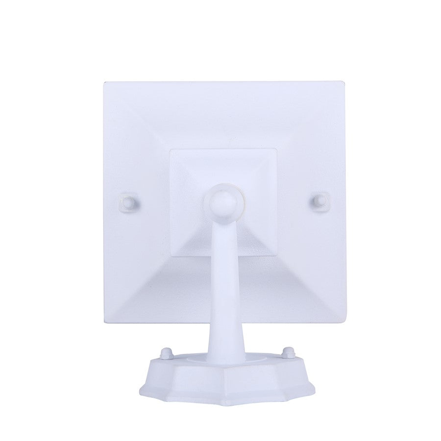 Canarm Fieldhouse 6in 1-Light Outdoor Wall Sconce | White Steel and Seeded Glass | Porch & Entryway | 6.25 x 7.75 x 11 in | Model IOL183TWH-C