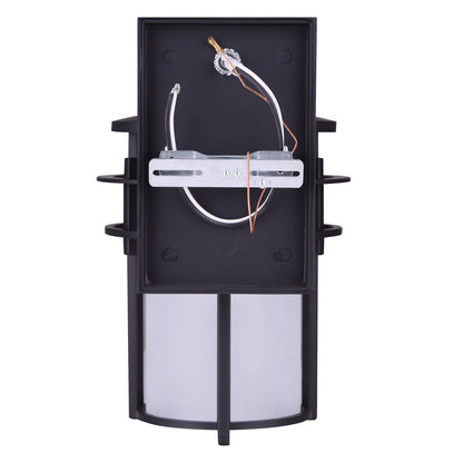 Canarm Flex 8in 1-Light Outdoor Downlight | Oil Rubbed Bronze Steel and Frosted Glass | Patio & Entryway | 8.5 x 7 x 11.5 in | Model IOL199ORB