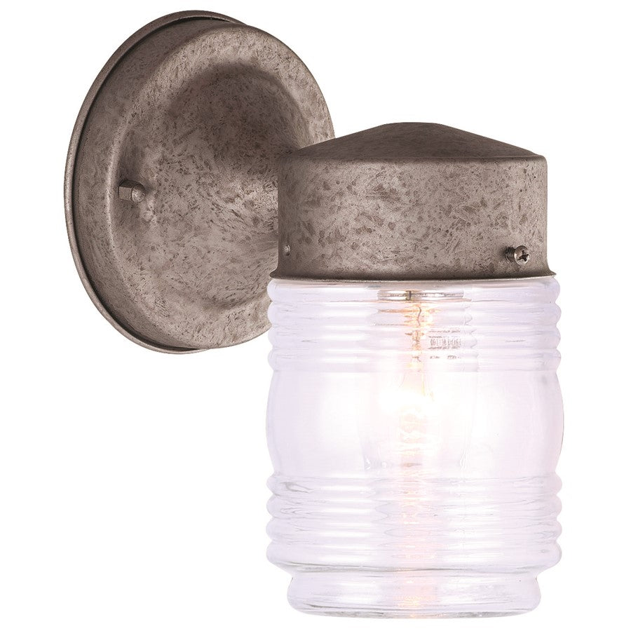 Canarm Madison 6in 1-Light Outdoor Lantern | Antique Pewter Metal | Porch & Entryway Wall Light | 6 x 3 x 6 in | Model IOL2075