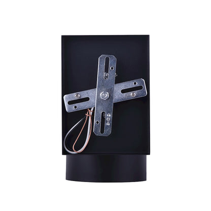 Canarm Night Sky 7in 1-Light Outdoor Wall Sconce | Black Steel/Copper Wire | Covered Patios & Entryways | 4.38 x 6.75 x 7.35 in | Model IOL211BK