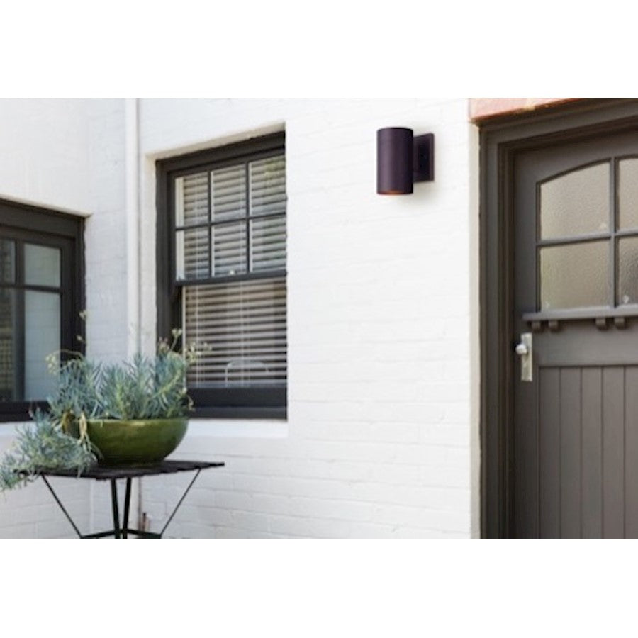 Canarm Night Sky 1-Light Outdoor Wall Sconce | Oil Rubbed Bronze Steel | Porch & Entryway | 4.38 x 6.75 x 7.35 in | Model IOL211ORB
