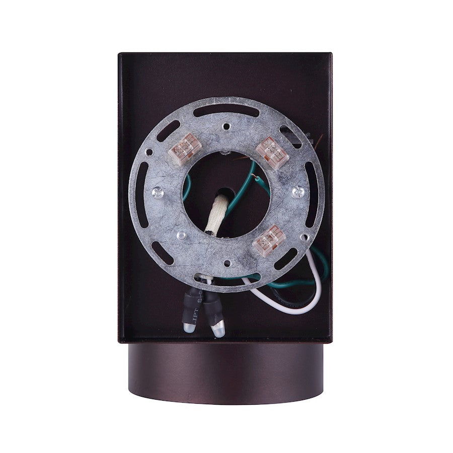 Canarm Night Sky 1-Light Outdoor Wall Sconce | Oil Rubbed Bronze Steel | Porch & Entryway | 4.38 x 6.75 x 7.35 in | Model IOL211ORB