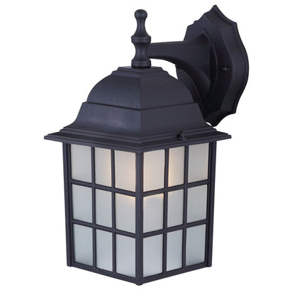 Canarm Madison 1-Light Outdoor Lantern | Black Metal with Frosted Glass | Porch & Entryway | 6 x 7.75 x 12.25 in | Model IOL2510