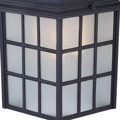 Canarm Madison 1-Light Outdoor Lantern | Black Metal with Frosted Glass | Porch & Entryway | 6 x 7.75 x 12.25 in | Model IOL2510