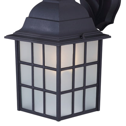 Canarm Madison 1-Light Outdoor Lantern | Black Metal with Frosted Glass | Porch & Entryway | 6 x 7.75 x 12.25 in | Model IOL2510