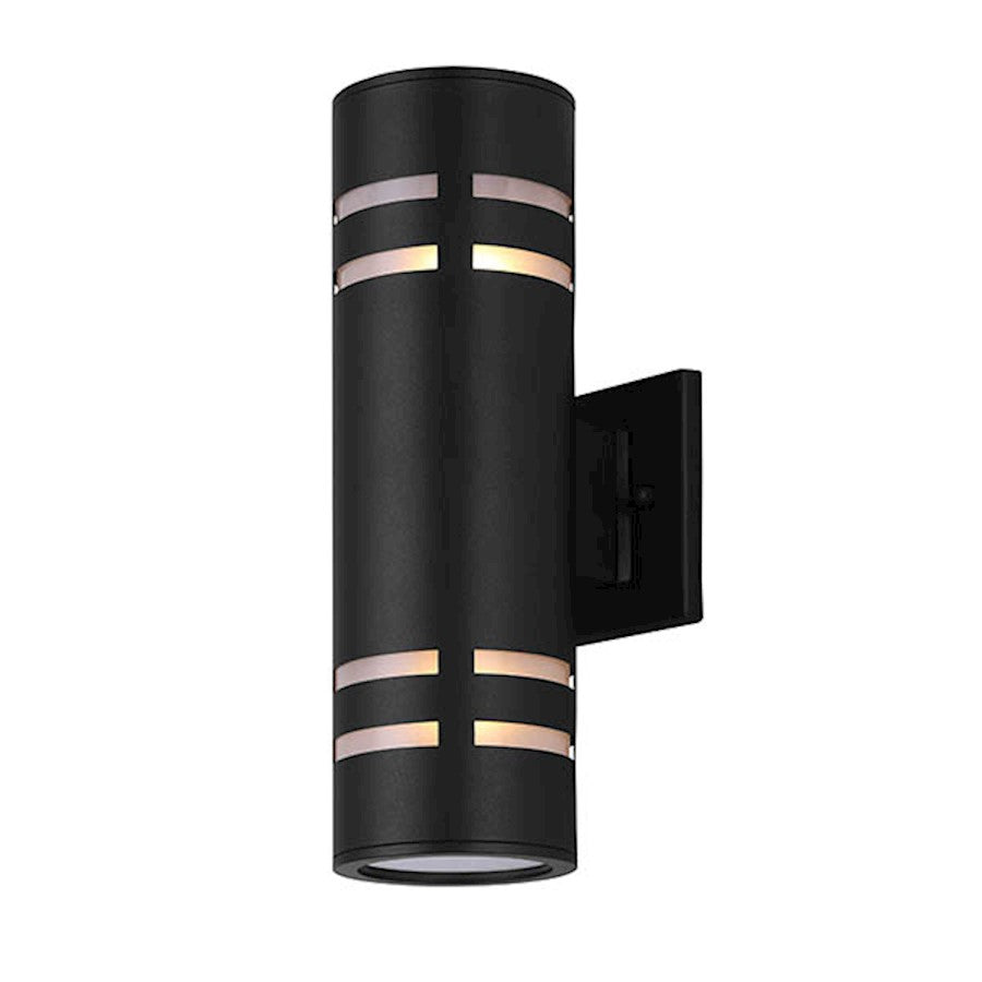 Canarm Tay 4in 1-Light Outdoor Wall Sconce | Black Stainless Steel and Clear Glass | Entryway & Covered Patio | 4 x 5 x 13 in | Model IOL256BK
