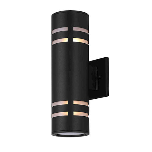 Canarm Tay 4in 1-Light Outdoor Wall Sconce | Black Stainless Steel and Clear Glass | Entryway & Covered Patio | 4 x 5 x 13 in | Model IOL256BK