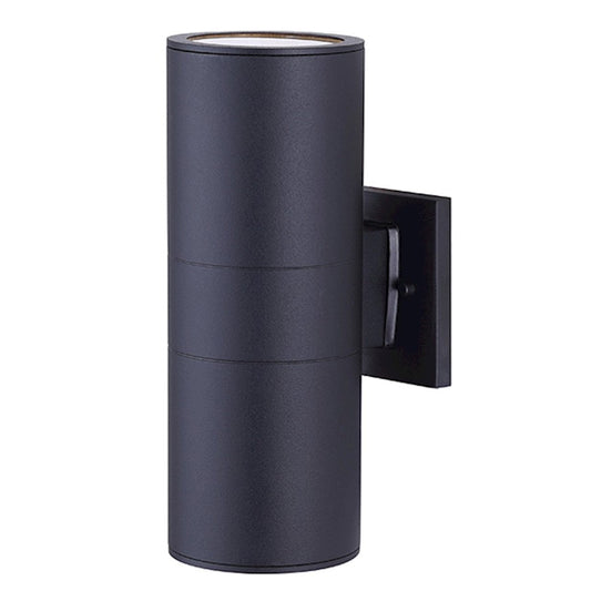 Canarm Baylyn 12in 2-Light Outdoor Entry Light | Black and Clear Glass | Front Door & Porch | 4.25 x 11.75 in | Model IOL282BK