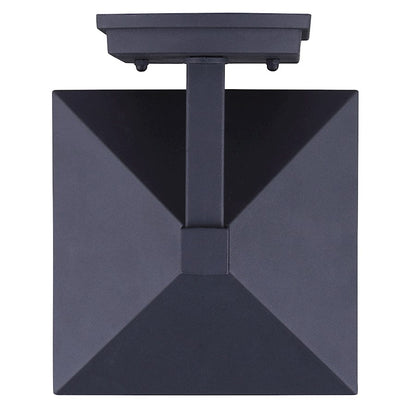 Canarm Elgin 11in 1-Light Outdoor Wall Sconce | Black and Watermark Glass | Entryway & Porch | 6.62 x 8.25 x 11 in | Model IOL283BK
