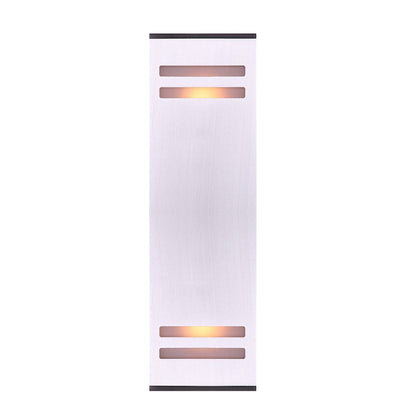 Canarm Tay 13in 2-Light Outdoor Wall Sconce | Modern Brushed Nickel and Frosted Glass | Entryway & Covered Patio | Model IOL308BN