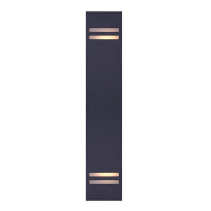 Canarm Tay 20in 2-Light Outdoor Wall Sconce | Modern Black and Frosted Glass | Entryway & Covered Patio | 4.5 x 5.75 x 20 in | Model IOL309BK