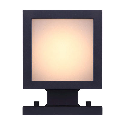 Canarm Tay 20in 2-Light Outdoor Wall Sconce | Modern Black and Frosted Glass | Entryway & Covered Patio | 4.5 x 5.75 x 20 in | Model IOL309BK