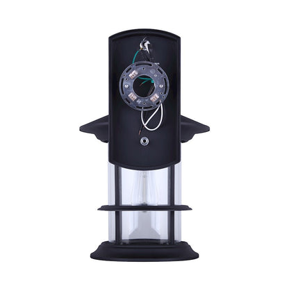 Canarm Treehouse 19in 1-Light Outdoor Wall Sconce | Black Metal and Clear Glass | Porch & Patio | 11.5 x 14.25 x 19 in | Model IOL314BK