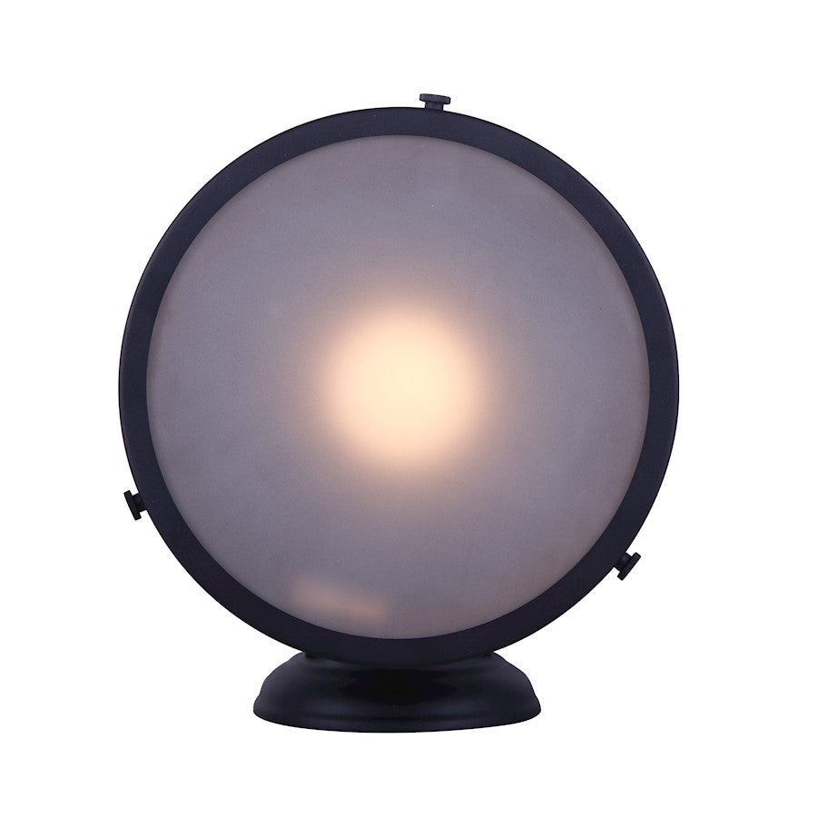 Canarm Marcella 9in 1-Light Outdoor Lantern | Black Metal and Glass Panel | Porch & Patio | 9 x 10 x 7.25 in | Model IOL322BK