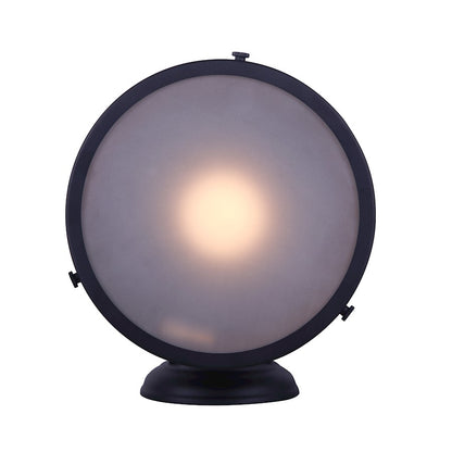 Canarm Marcella 9in 1-Light Outdoor Lantern | Black Metal and Glass Panel | Porch & Patio | 9 x 10 x 7.25 in | Model IOL322BK