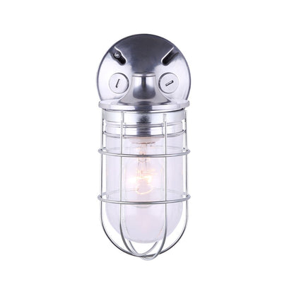Canarm Signature 10in 1-Light Outdoor Lantern | Aluminum Clear Glass | Porch & Patio | 5 x 4 x 7 in | Model IOL337AL