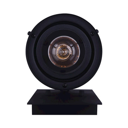 Canarm Duffy 6in 1-Light Outdoor Wall Sconce | Matte Black Seeded Glass | Porch & Entryway | 6 x 8 x 15 in | Model IOL340BK