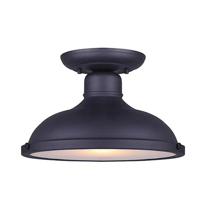 Canarm Marcella 12in 1-Light Outdoor Sconce | Matte Black and Frosted Glass | Covered Porch & Entryway | 12 x 8 in | Model IOL360BK