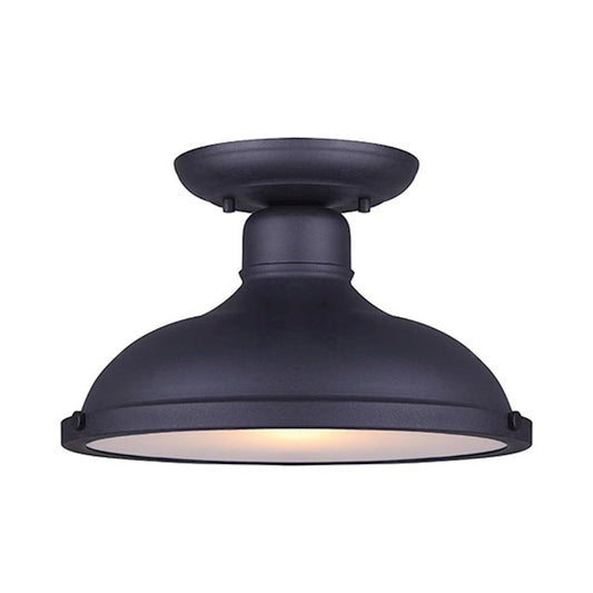 Canarm Marcella 12in 1-Light Outdoor Sconce | Matte Black and Frosted Glass | Covered Porch & Entryway | 12 x 8 in | Model IOL360BK