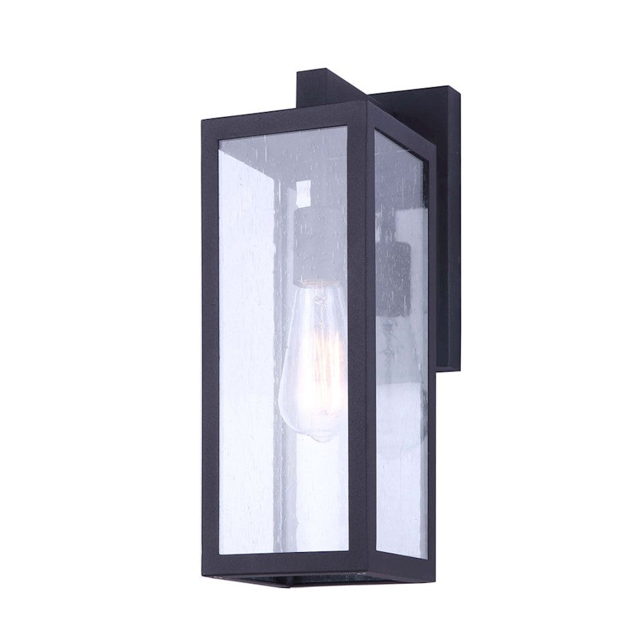 Canarm Newport 15in 1-Light Outdoor Wall Sconce | Black Finish | Entryway & Patio | 5.12 x 7.78 x 14.88 in | Model IOL456BK
