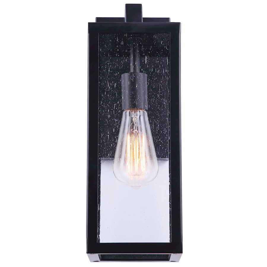 Canarm Newport 15in 1-Light Outdoor Wall Sconce | Black Finish | Entryway & Patio | 5.12 x 7.78 x 14.88 in | Model IOL456BK