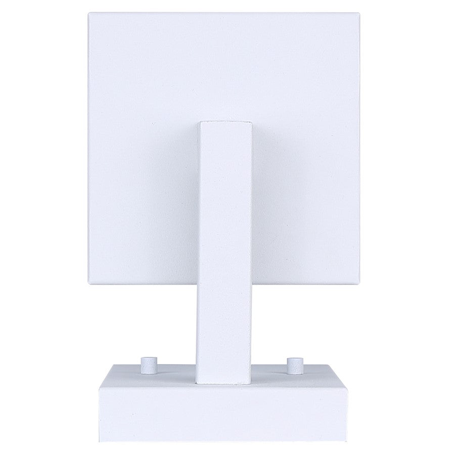 Canarm Madison 15in 1-Light Outdoor Lantern | White and Seeded Glass | Porch & Entryway | 5.12 x 7.87 x 14.87 in | Model IOL456WH
