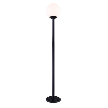 Canarm Kahlo 10in 1-Light Outdoor Post Light | Modern Black Metal | Driveway & Garden | 10 x 10 x 62 in | Model IOL469BK