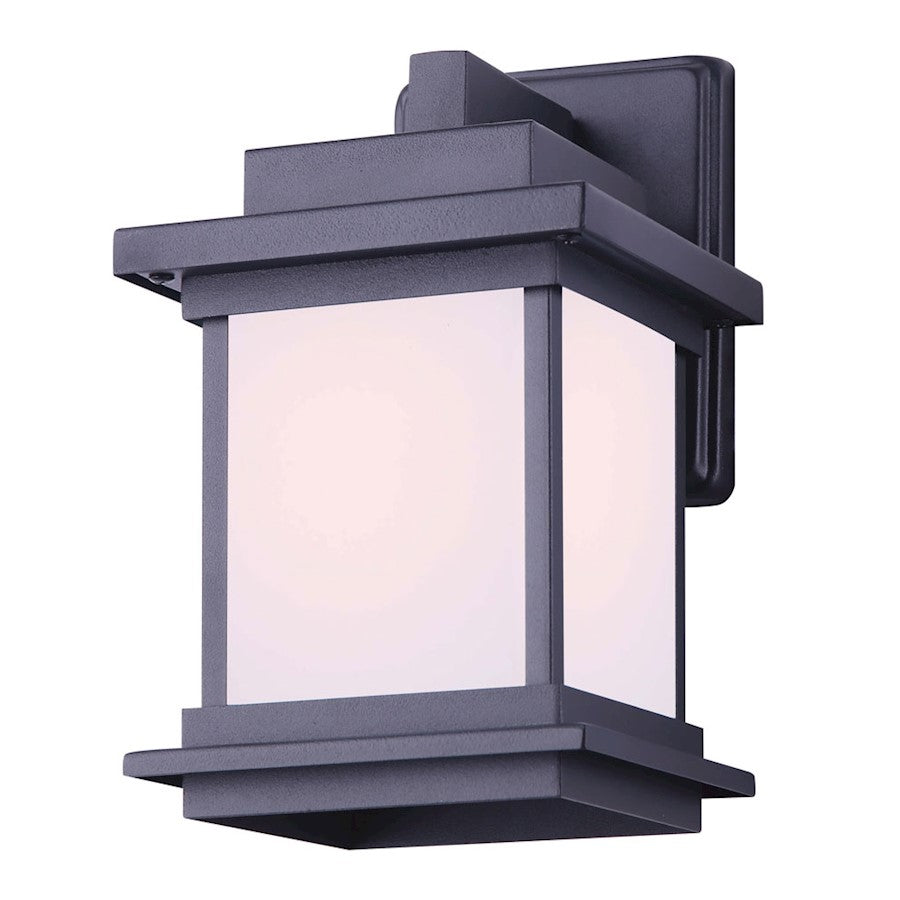 Canarm Akello 1-Light Outdoor Wall Sconce | Modern Black Finish | Entryway & Patio | 6.25 x 6.75 x 10.25 in | Model IOL473BK