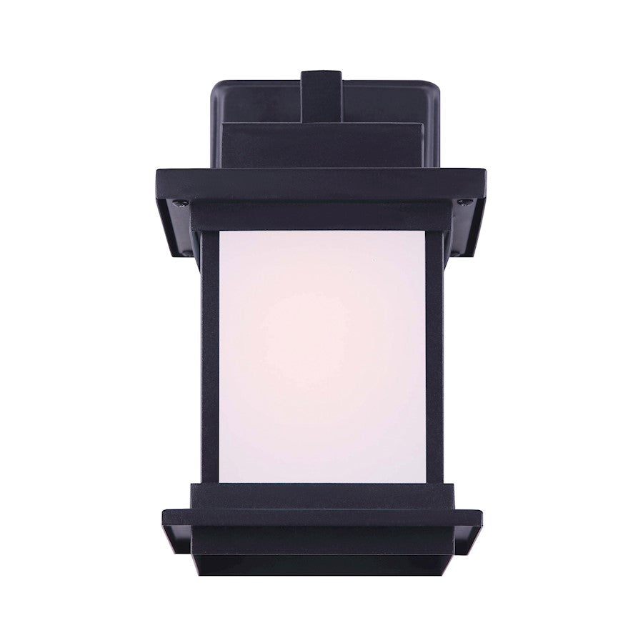 Canarm Akello 1-Light Outdoor Wall Sconce | Modern Black Finish | Entryway & Patio | 6.25 x 6.75 x 10.25 in | Model IOL473BK