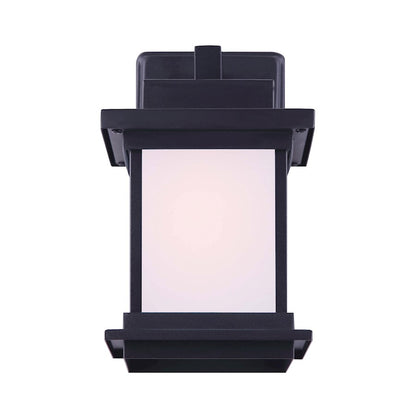Canarm Akello 1-Light Outdoor Wall Sconce | Modern Black Finish | Entryway & Patio | 6.25 x 6.75 x 10.25 in | Model IOL473BK