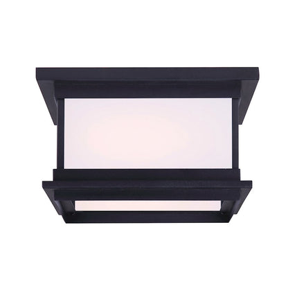 Canarm Akello 11in 2-Light Outdoor Flush Mount | Modern Black Finish | Entryway & Covered Patio | 11 x 11 x 7 in | Model IOL474BK