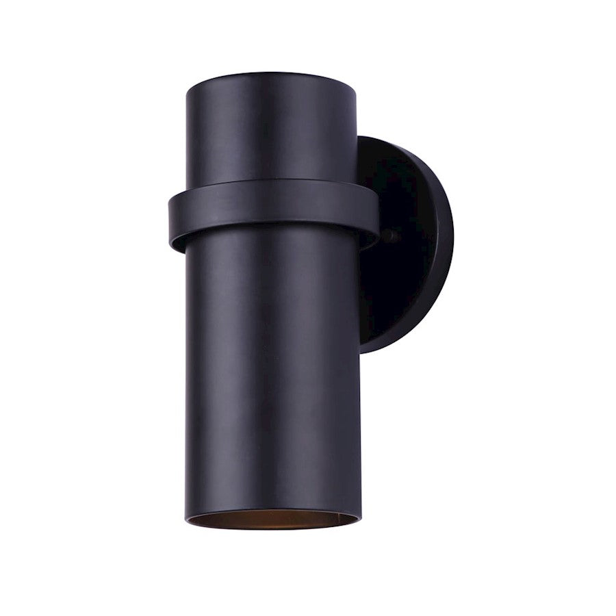 Canarm Gavi 5in 1-Light Outdoor Sconce | Matte Black Metal | Garage & Porch | 5 x 6 x 7 in | Model IOL516BK